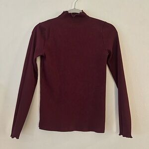 Loft Burgundy Fitted Turtleneck